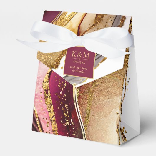 抽象芸術きらめくズ結婚ワインレッドID1018 フェイバーボックス (正面サイド)