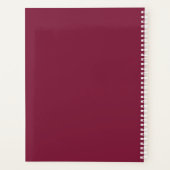 抽象芸術きらめくズ結婚ワインレッドID1018 プランナー手帳 (裏面)