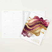 抽象芸術きらめくズ結婚ワインレッドID1018 プランナー手帳 (ディスプレー)