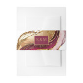 抽象芸術きらめくズ結婚ワインレッドID1018 招待状ベリーバンド (正面例)