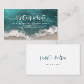 抽象芸術きらめくムーディ海Webサイト挿入カード プレイスカード (正面/裏面)