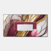 抽象芸術きらめくワインレッドID1018 デスクマット (キーボード&マウス)