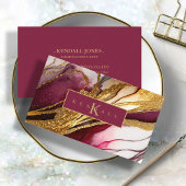 抽象芸術きらめくワインレッドID1018 名刺