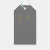 抽象芸術きらめく金ゴールド、ブルゴーニュ・クリスマスツリーG ギフトタグ (裏面)