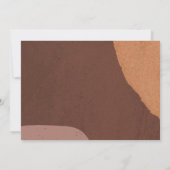 抽象芸術さびオレンジ色の葉結婚の サンキューカード (裏面)