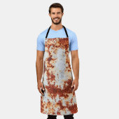 抽象芸術さびグランジテクスチャ背景 エプロン (着用した状態)