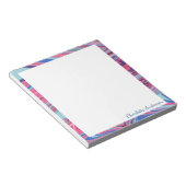 抽象芸術でアートを青とピンクに染めパーソナライズされたる ノートパッド (アングル)