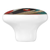 抽象芸術とカラフル セラミックノブ (側面)