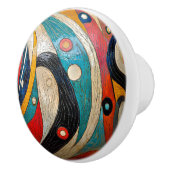 抽象芸術とカラフル セラミックノブ (右)