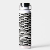 抽象芸術とグスタイリッシュレーパターン ウォーターボトル (背面)