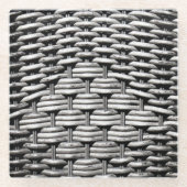 抽象芸術とグスタイリッシュレーパターン ガラスコースター (正面)