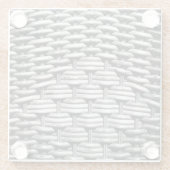 抽象芸術とグスタイリッシュレーパターン ガラスコースター (裏面)