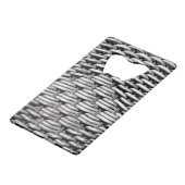 抽象芸術とグスタイリッシュレーパターン クレジットカード栓抜き (正面アングル)