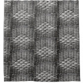 抽象芸術とグスタイリッシュレーパターン シャワーカーテン (正面)