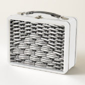 抽象芸術とグスタイリッシュレーパターン メタルランチボックス (正面)