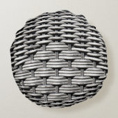 抽象芸術とグスタイリッシュレーパターン ラウンドクッション (裏面)