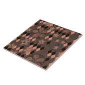 抽象芸術とシャクナゲ タイル (側面)