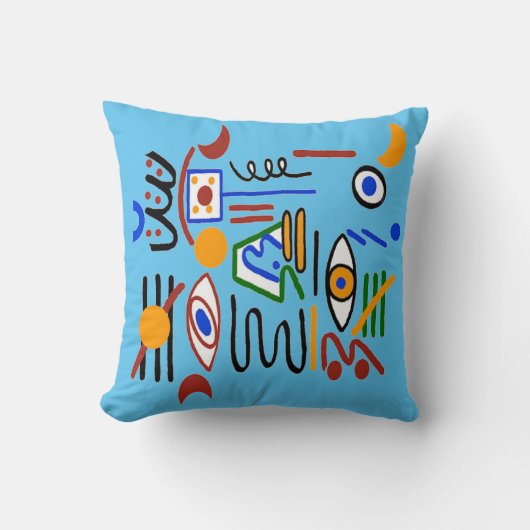 抽象芸術とドット装飾用クッション クッション (正面)