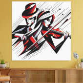 抽象芸術とバイオリン キャンバスプリント (インサイチュ (リビング))