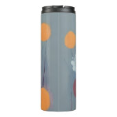 抽象芸術とピンクの花 タンブラー (裏面)