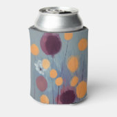 抽象芸術とピンクの花 缶クーラー (缶裏面)