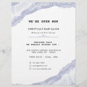 抽象芸術とミニマリストのブルーウォーター色 チラシ (正面)