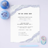 抽象芸術とミニマリストのブルーウォーター色 チラシ (シングル)