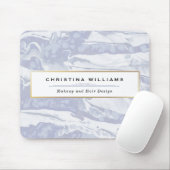 抽象芸術とミニマリストのブルーウォーター色 マウスパッド (マウス)