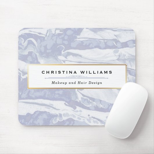 抽象芸術とミニマリストのブルーウォーター色 マウスパッド (マウス)