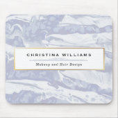 抽象芸術とミニマリストのブルーウォーター色 マウスパッド (正面)