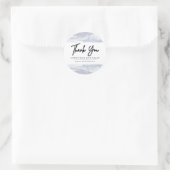 抽象芸術とミニマリストのブルーウォーター色 ラウンドシール (バッグ)