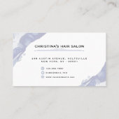 抽象芸術とミニマリストのブルーウォーター色 ロイヤリティカード (裏面)