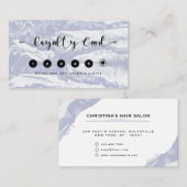 抽象芸術とミニマリストのブルーウォーター色 ロイヤリティカード (正面/裏面)