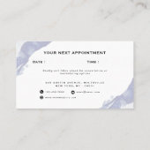 抽象芸術とミニマリストのブルーウォーター色 予約カード (裏面)