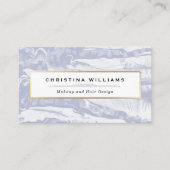 抽象芸術とミニマリストのブルーウォーター色 予約カード (正面)