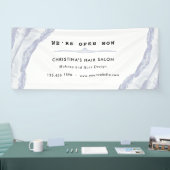 抽象芸術とミニマリストの青い水彩 横断幕 (トレードショー)