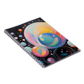 抽象芸術とモダン気泡デザイン ノートブック (右側)