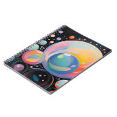 抽象芸術とモダン気泡デザイン ノートブック (左側)