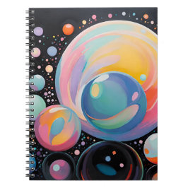 抽象芸術とモダン気泡デザイン ノートブック