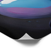 抽象芸術とモダン気泡デザイン ポスター (角)