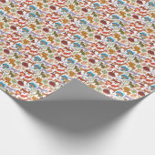 抽象芸術と動物のパターン ラッピングペーパー (角)