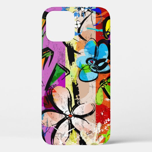 抽象芸術と花の組成、 Case-Mate iPhoneケース (裏面)