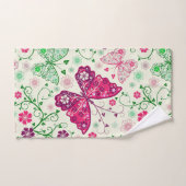 抽象芸術と蝶 バスタオルセット (ハンドタオル)