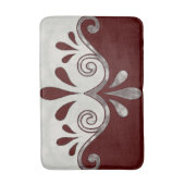 抽象芸術と銀の装飾的な形 バスマット (正面縦)