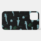抽象芸術と魚類の水中模様 Case-Mate iPhoneケース (裏面 (横))