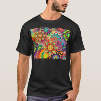 抽象芸術によって、花、illustartion、色は、色が開花します tシャツ