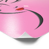 抽象芸術に流れカラフルるヘアアートの女性 フォトプリント            (角)