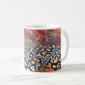 抽象芸術のきめの高いグランジ背景 コーヒーマグカップ (正面右)