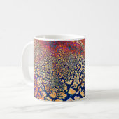 抽象芸術のきめの高いグランジ背景 コーヒーマグカップ (正面左)
