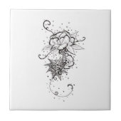 抽象芸術のばら色のLineartのセラミックタイル タイル (正面)